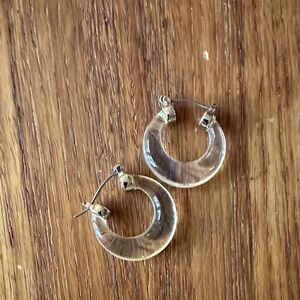 Elegant Clear Hoop Earrings